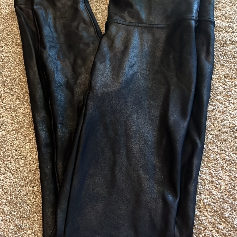 SPANX Shiny Black Leggings